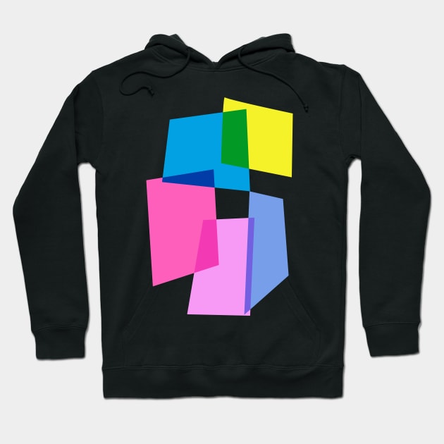 Vibrant Retro Colorful Geometric Shapes Hoodie by ApricotBirch